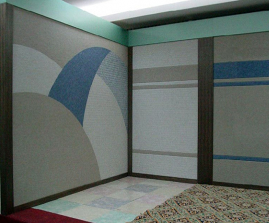 聚酯纖維吸音板墻面安裝效果圖 聚酯纖維吸音板裝修效果圖(圖1)