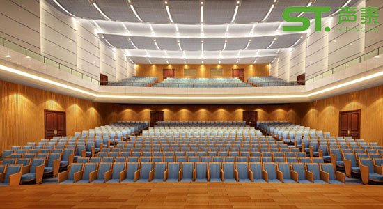 禮堂墻面木質吸音板效果圖(圖1) 禮堂墻面木質吸音板效果圖(圖1)