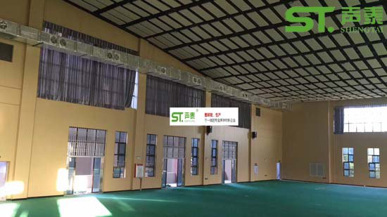 籃球館木質(zhì)穿孔吸音板(圖4) 籃球館木質(zhì)穿孔吸音板(圖4)